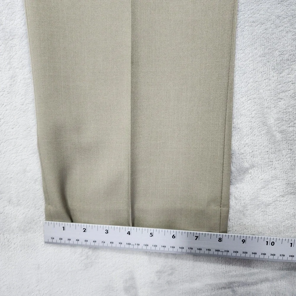Perry Ellis Portfolio Pants Mens 32x32‎ Beige Dress Flat Front Straight Office